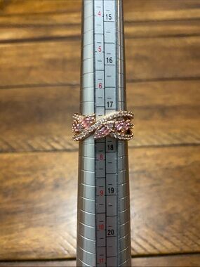 Bomb Party OG Originals Ring - Lab Created Pink Sapphire - Rose Gold Plating - 7